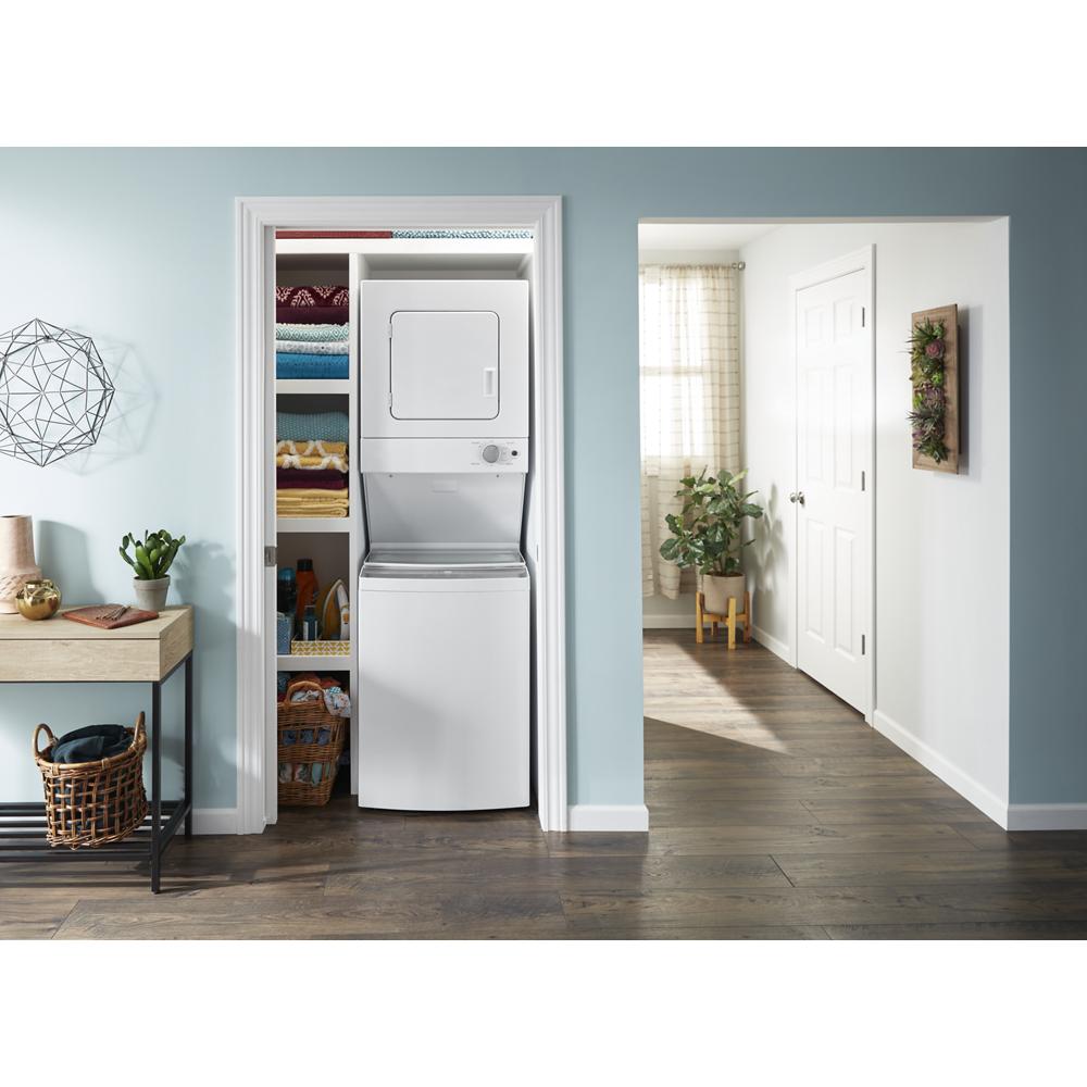 Whirlpool 1.6 cu.ft Electric Stacked Laundry Center 6 Wash cycles and AutoDry™ - White (WET4024HW)