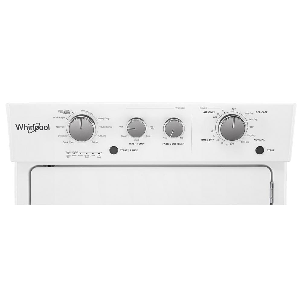 Whirlpool 3.5 cu.ft Electric Stacked Laundry Center 9 Wash cycles and AutoDry - White (WET4027HW)