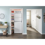 Whirlpool 3.5 cu.ft Electric Stacked Laundry Center 9 Wash cycles and AutoDry - White (WET4027HW)