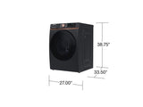 SAMSUNG  5.0 cu. ft. Extra Large Capacity Smart Front Load Washer with Super Speed Wash and Steam in Brushed Black - Brushed Black (WF50BG8300AVUS)
