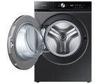 Samsung Bespoke 5.3 cu. ft. Ultra Capacity Front Load Washer with Super Speed Wash and AI Smart Dial in Brushed Black - Brushed Black (WF53BB8700AVUS)