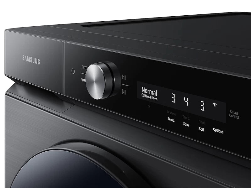 Samsung Bespoke 5.3 cu. ft. Ultra Capacity Front Load Washer with Super Speed Wash and AI Smart Dial in Brushed Black - Brushed Black (WF53BB8700AVUS)