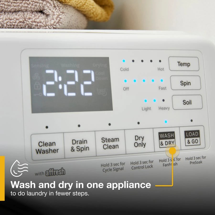 WHIRLPOOL  4.5 Cu. Ft. Ventless All In One Washer Dryer - White (WFC682CLW)