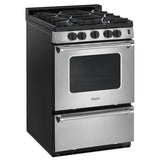 Whirlpool 24-inch Freestanding Gas Range with Sealed Burners - Stainless Steel (WFG500M4HS)