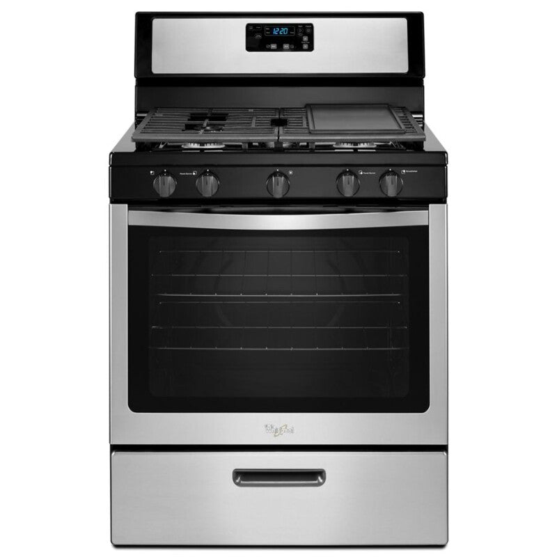 Whirlpool Whirlpool® 5.1 Cu. Ft. Freestanding 5-Burner Gas Stove - Stainless Steel (WFG505M0BS)