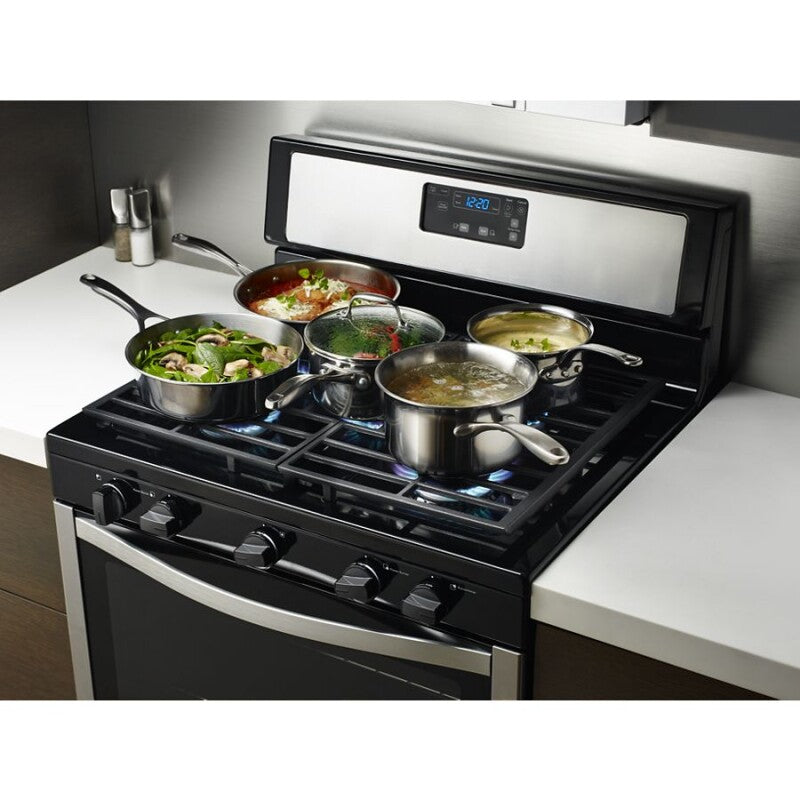Whirlpool Whirlpool® 5.1 Cu. Ft. Freestanding 5-Burner Gas Stove - Stainless Steel (WFG505M0BS)