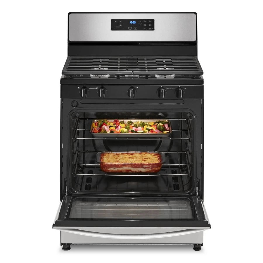 WHIRLPOOL  5.1 Cu. Ft. Freestanding Gas Range with Edge to Edge Cooktop - Stainless Steel (WFG505M0MS)