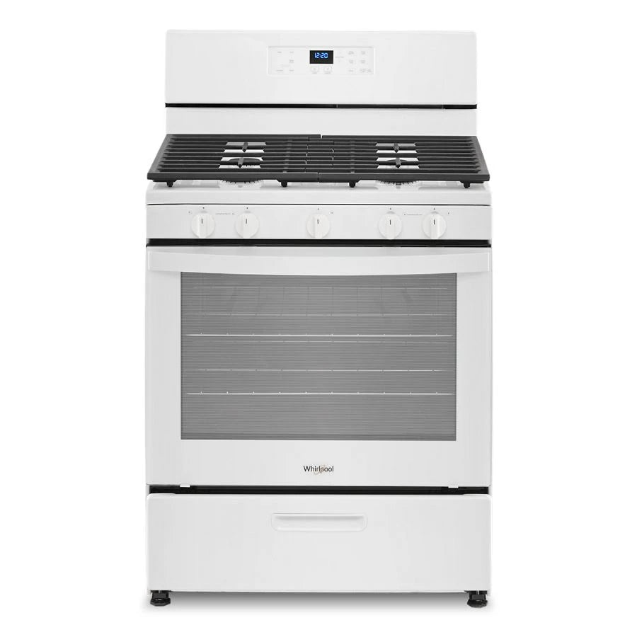 WHIRLPOOL  5.1 Cu. Ft. Freestanding Gas Range with Edge to Edge Cooktop - White (WFG505M0MW)
