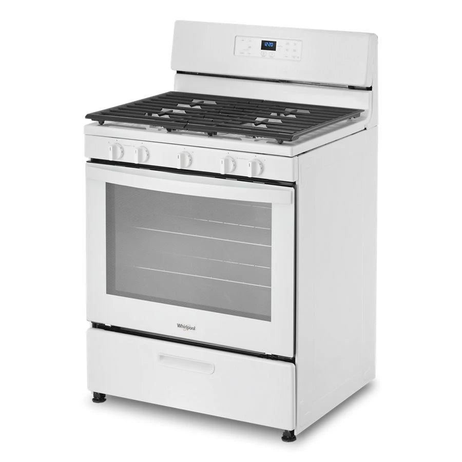WHIRLPOOL  5.1 Cu. Ft. Freestanding Gas Range with Edge to Edge Cooktop - White (WFG505M0MW)