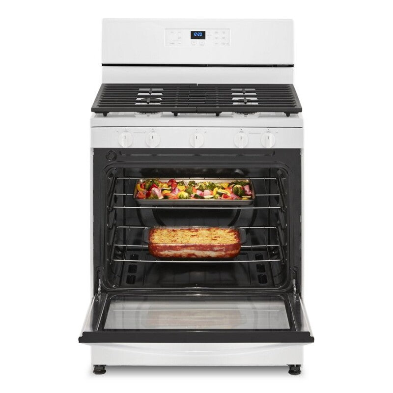 Whirlpool 5.1 Cu. Ft. Freestanding Gas Range with Edge to Edge Cooktop - White (WFG505M0MW)