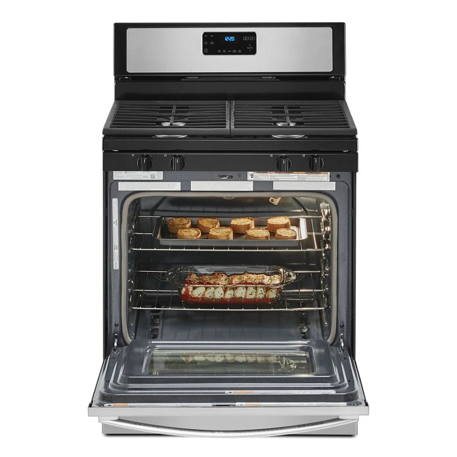 WHIRLPOOL  WHIRLPOOL RANGE GAS 30"  "Slf-Clean", ,2-15K ,1-9K 1-5K BTU - Stainless Steel (WFG515S0JS)