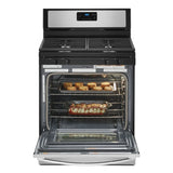 WHIRLPOOL  WHIRLPOOL RANGE GAS 30"  "Slf-Clean", ,2-15K ,1-9K 1-5K BTU - Stainless Steel (WFG515S0JS)