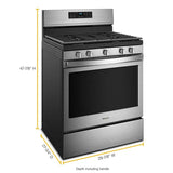 WHIRLPOOL  5.0 cu. ft. Whirlpool® gas convection oven with Frozen Bake™ technology - Fingerprint Resistant Stainless Steel (WFG550S0HZ)