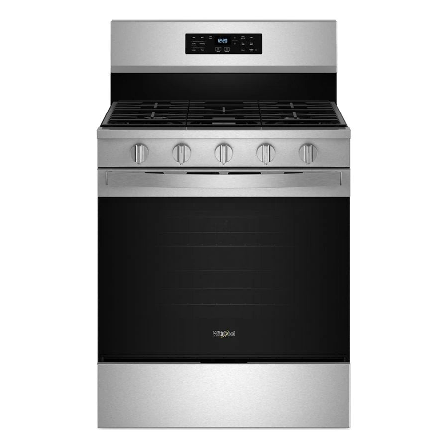 Whirlpool  30-inch Gas Range with Air Cooking Technology, No Preheat Air Fry and Air Baking and Self Clean - Fingerprint Resistant Stainless Steel (WFGS5030RZ)