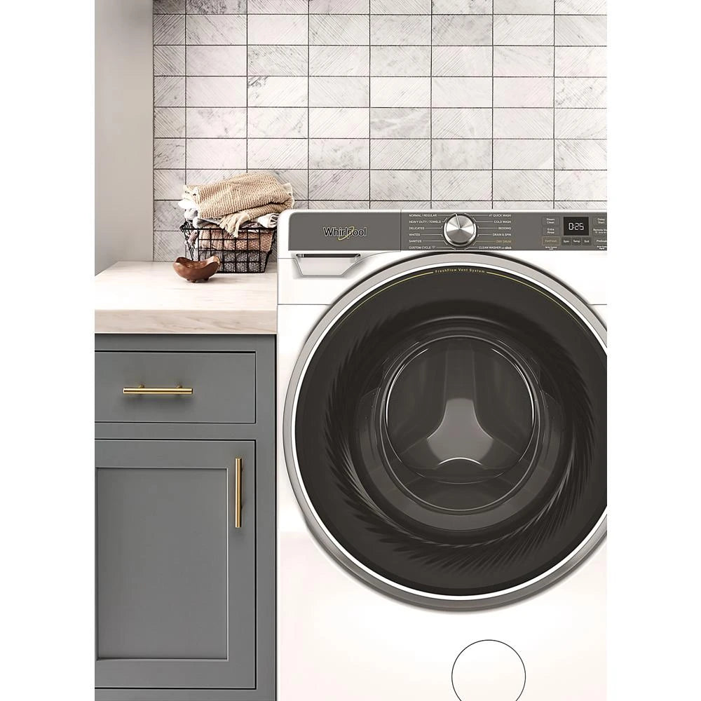 WHIRLPOOL  5.0 cu. ft. Smart Front Load ENERGY STAR® Certified Washer with FreshFlow™ Vent System and Intelligent Wash - White (WFW6720RW)