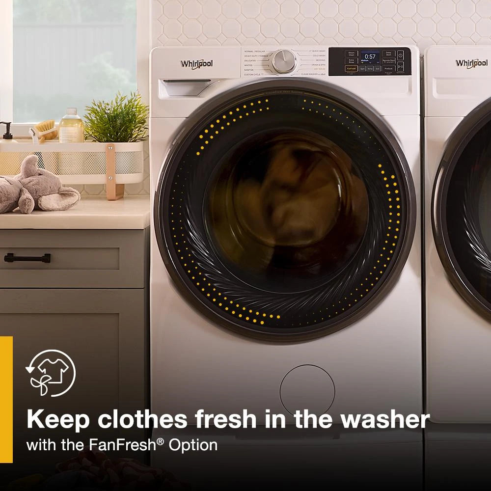 WHIRLPOOL  5.0 cu. ft. Smart Front Load ENERGY STAR® Certified Washer with FreshFlow™ Vent System and Intelligent Wash - White (WFW6720RW)