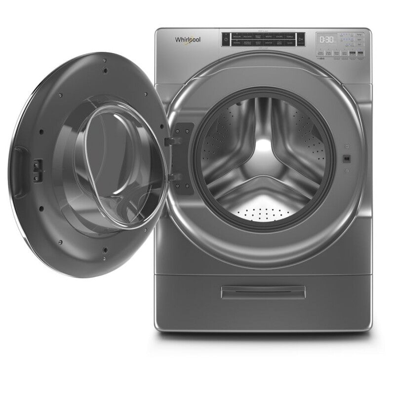 Whirlpool 5.0 cu. ft. Front Load Washer with Load & Go™ XL Dispenser - Chrome Shadow (WFW8620HC)