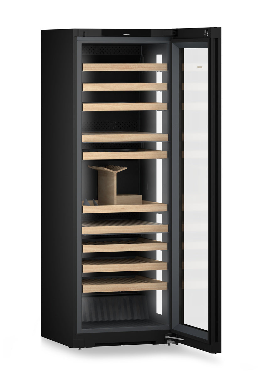 LIEBHERR  Freestanding Wine, Right Hinged - Black Glass (WGB7470)