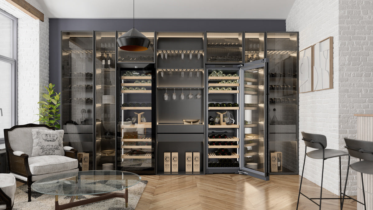 Liebherr  Freestanding Wine, Right Hinged - Black Glass (WGB7470)