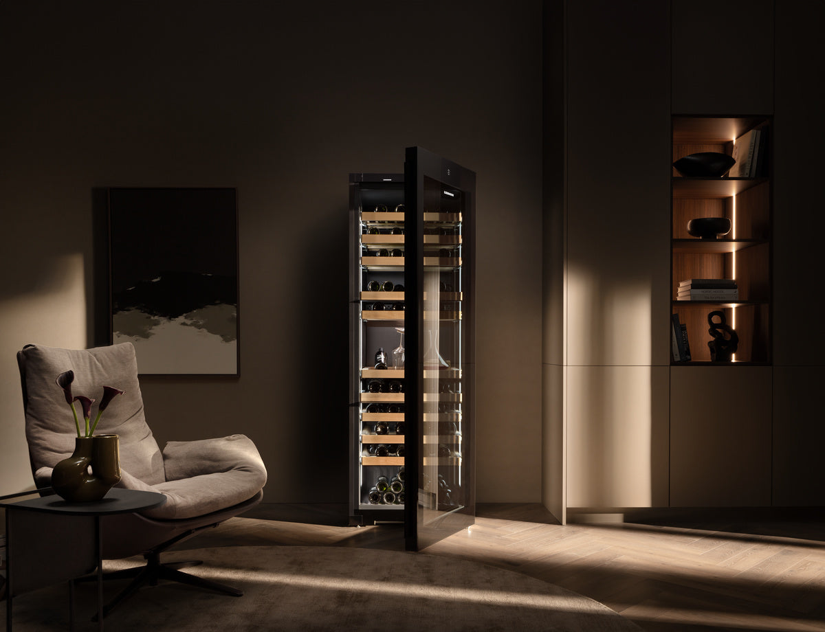 Liebherr  Freestanding Wine, Right Hinged - Black Glass (WGB7470)