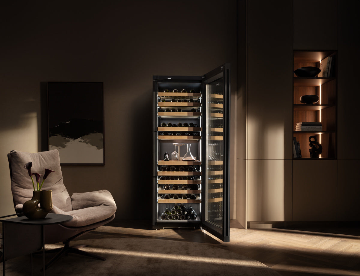 Liebherr  Freestanding Wine, Right Hinged - Black Glass (WGB7470)