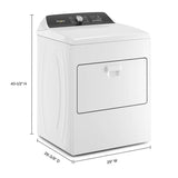 WHIRLPOOL  7.0 Cu. Ft. Top Load Gas Moisture Sensing Dryer - White (WGD5010LW)