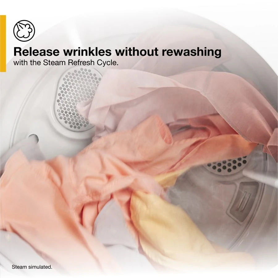 WHIRLPOOL  7.0 Cu. Ft. Top Load Gas Moisture Sensing Dryer with Steam - White (WGD5050LW)