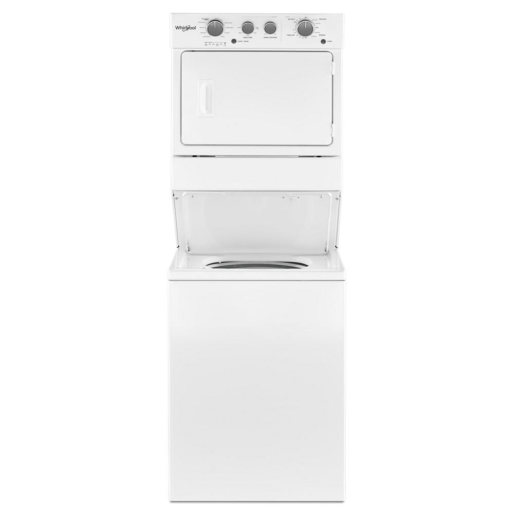 Whirlpool 3.5 cu.ft Gas Stacked Laundry Center 9 Wash cycles and AutoDry - White (WGT4027HW)