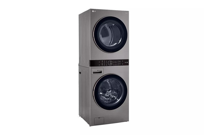 LG Single Unit Front Load LG WashTower™ with Center Control™ 4.5 cu. ft. Washer and 7.4 cu. ft. Electric Dryer - Graphite Steel (WKE100HVA)