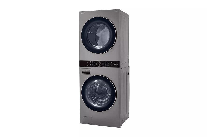 LG Single Unit Front Load LG WashTower™ with Center Control™ 4.5 cu. ft. Washer and 7.4 cu. ft. Electric Dryer - Graphite Steel (WKE100HVA)