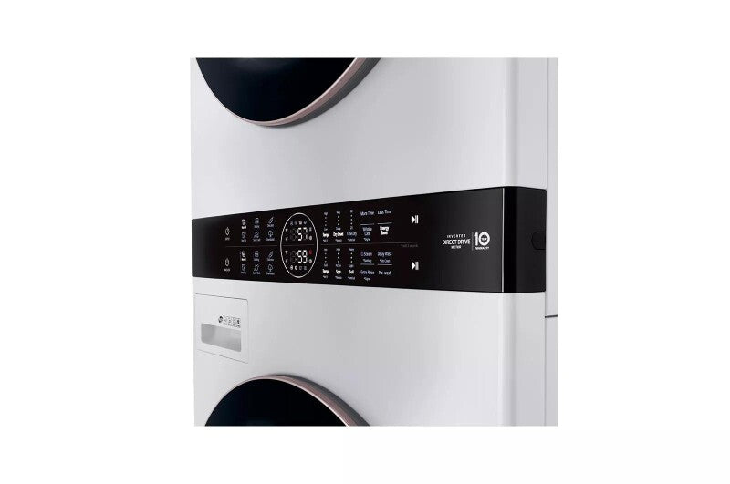 LG Single Unit Front Load LG WashTower™ with Center Control™ 4.5 cu. ft. Washer and 7.4 cu. ft. Electric Dryer - White (WKE100HWA)