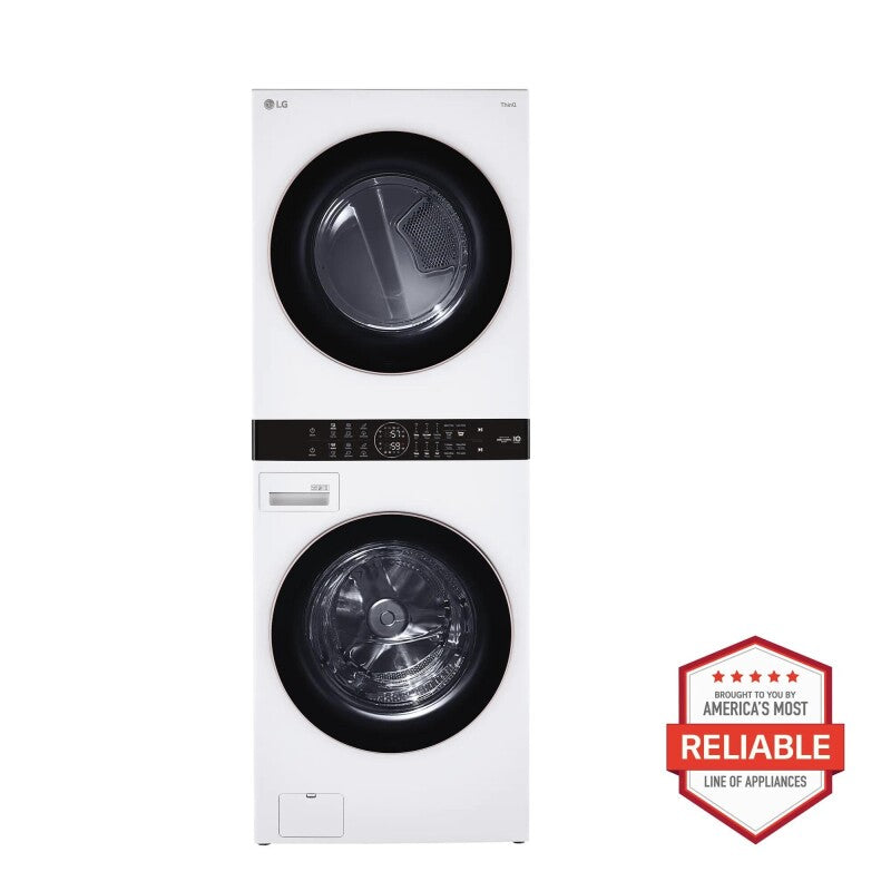 LG Single Unit Front Load LG WashTower™ with Center Control™ 4.5 cu. ft. Washer and 7.4 cu. ft. Gas Dryer - White (WKG101HWA)