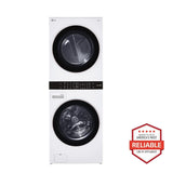 LG Single Unit Front Load LG WashTower™ with Center Control™ 4.5 cu. ft. Washer and 7.4 cu. ft. Gas Dryer - White (WKG101HWA)