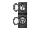 LG  Single Unit Front Load Washtower™ With Center Control™ 4.5 Cu. Ft. Washer And 7.4 Cu. Ft. Gas Dryer - Black Steel (WKGX201HBA)