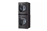LG  Single Unit Front Load Washtower™ With Center Control™ 4.5 Cu. Ft. Washer And 7.4 Cu. Ft. Gas Dryer - Black Steel (WKGX201HBA)