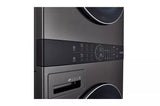 LG  Single Unit Front Load Washtower™ With Center Control™ 4.5 Cu. Ft. Washer And 7.4 Cu. Ft. Gas Dryer - Black Steel (WKGX201HBA)