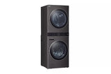 LG Single Unit Front Load LG WashTower™ with Center Control™ 4.5 cu. ft. Washer and 7.4 cu. ft. Gas Dryer - Black (WKGX201HBA)