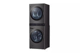LG Single Unit Front Load LG WashTower™ with Center Control™ 4.5 cu. ft. Washer and 7.4 cu. ft. Gas Dryer - Black (WKGX201HBA)
