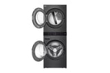 LG Single Unit Front Load LG WashTower™ with Center Control™ 4.5 cu. ft. Washer and 7.4 cu. ft. Gas Dryer - Black (WKGX201HBA)