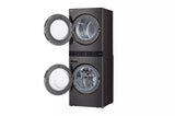 LG Single Unit Front Load LG WashTower™ with Center Control™ 4.5 cu. ft. Washer and 7.4 cu. ft. Gas Dryer - Black (WKGX201HBA)