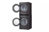 LG Single Unit Front Load LG WashTower™ with Center Control™ 4.5 cu. ft. Washer and 7.4 cu. ft. Gas Dryer - Black (WKGX201HBA)