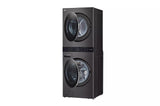 LG Single Unit Front Load LG WashTower™ with Center Control™ 4.5 cu. ft. Washer and 7.4 cu. ft. Gas Dryer - Black (WKGX201HBA)