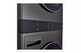 LG Single Unit Front Load LG WashTower™ with Center Control™ 4.5 cu. ft. Washer and 7.4 cu. ft. Gas Dryer - Black (WKGX201HBA)