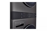 LG Single Unit Front Load LG WashTower™ with Center Control™ 4.5 cu. ft. Washer and 7.4 cu. ft. Gas Dryer - Black (WKGX201HBA)