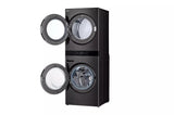 LG  Single Unit Front Load Washtower™ With Center Control® 5.0 Cu. Ft. Washer & 7.4 Cu. Ft. Gas Dryer - Black Steel (WKGX301HBA)