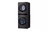 LG  Single Unit Front Load Washtower™ With Center Control® 5.0 Cu. Ft. Washer & 7.4 Cu. Ft. Gas Dryer - Black Steel (WKGX301HBA)