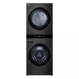 LG  Single Unit Front Load Washtower™ With Center Control® 5.0 Cu. Ft. Washer & 7.4 Cu. Ft. Gas Dryer - Black Steel (WKGX301HBA)
