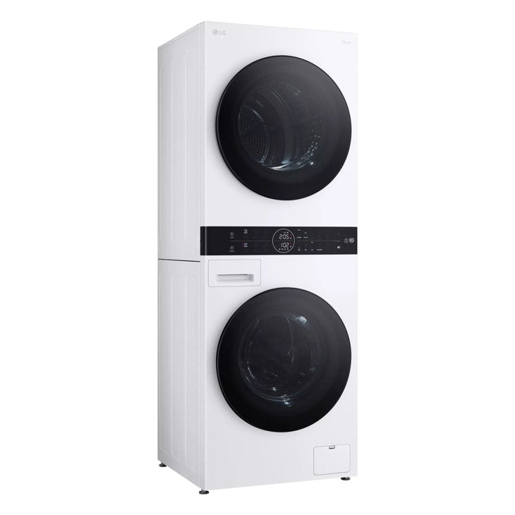 LG Compact Single Unit LG WashTower™ with Center Control™ 2.4 cu.ft. Front Load Washer and 4.2 cu.ft. Electric Ventless HeatPump™ Dryer - White (WKHC152HWA)