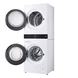 LG Compact Single Unit LG WashTower™ with Center Control™ 2.4 cu.ft. Front Load Washer and 4.2 cu.ft. Electric Ventless HeatPump™ Dryer - White (WKHC152HWA)