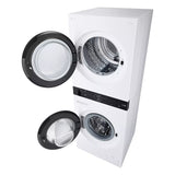 LG Compact Single Unit LG WashTower™ with Center Control™ 2.4 cu.ft. Front Load Washer and 4.2 cu.ft. Electric Ventless HeatPump™ Dryer - White (WKHC152HWA)